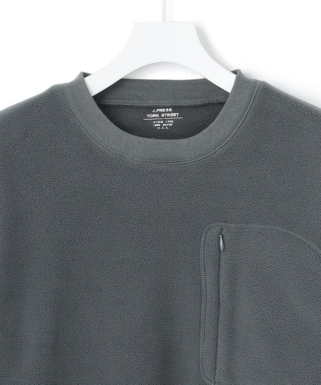 J.PRESS YORK STREET 【UNISEX】フリースクルーネックプルオーバー グレー系