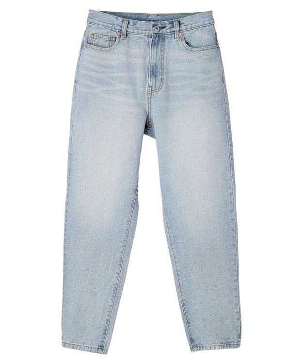 earth music&ecology ウ゛ィンテージ加工テーパードデニム Light Indigo