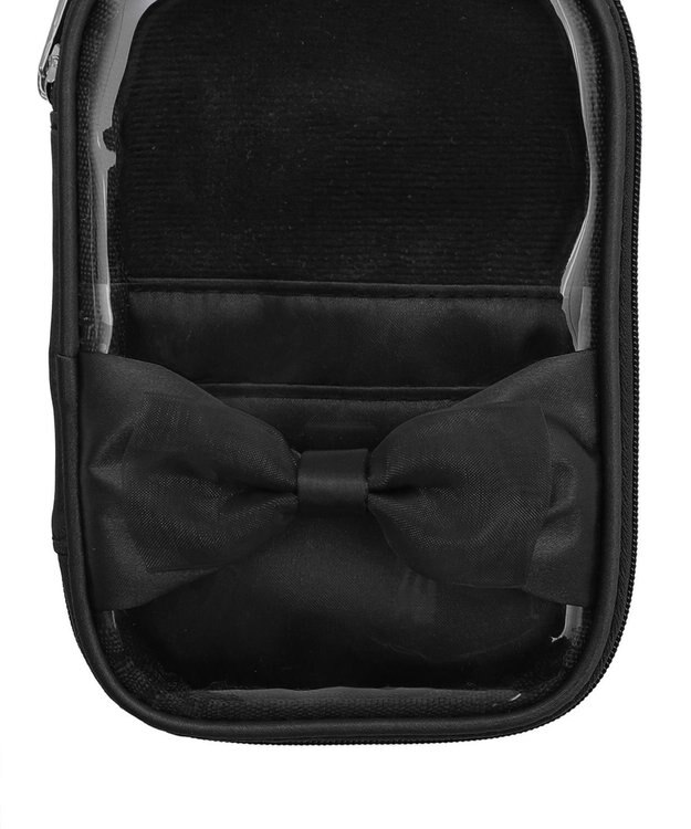 WEGO 【痛バ＆推し活グッズ】ダブルリボンサテンアクスタポーチ ブラック