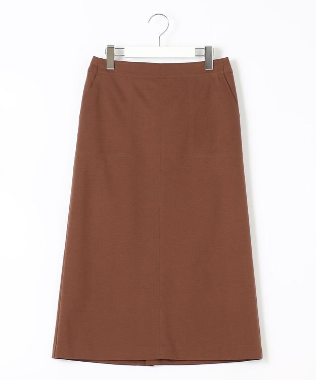 J.PRESS LADIES 【洗える】ライトカルゼハイゲージ スカート ブラウン系