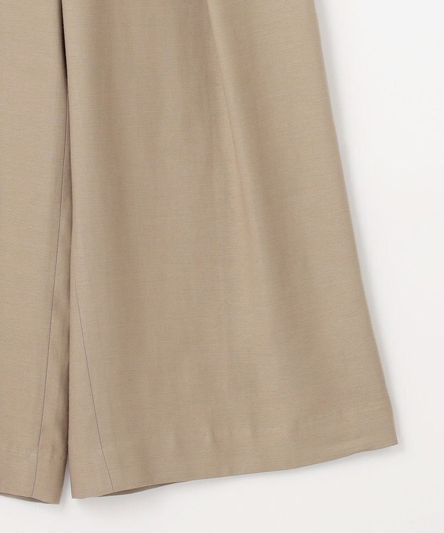 自由区 【XSサイズ～/洗える/セット可】キュプラリネンシャンタン ワイドパンツ ベージュ系