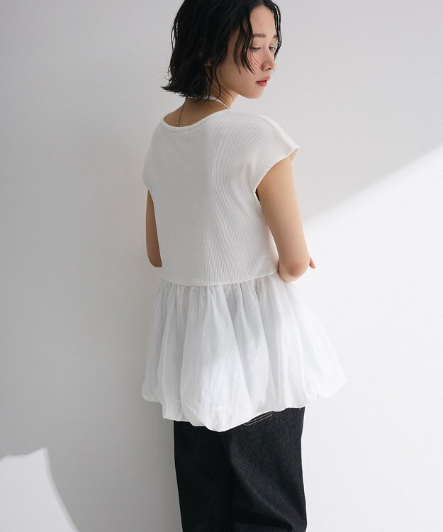 Green Parks ・ＥＬＥＮＣＡＲＥ　ＤＵＥ　フレンチバルーントップス Off White