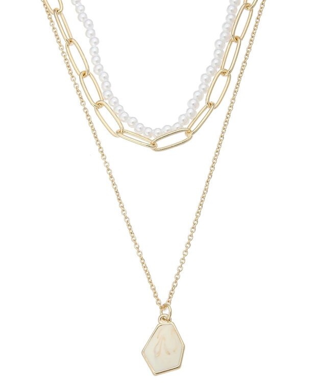 AMERICAN HOLIC マルチＷＡＹ３連ネックレス Gold