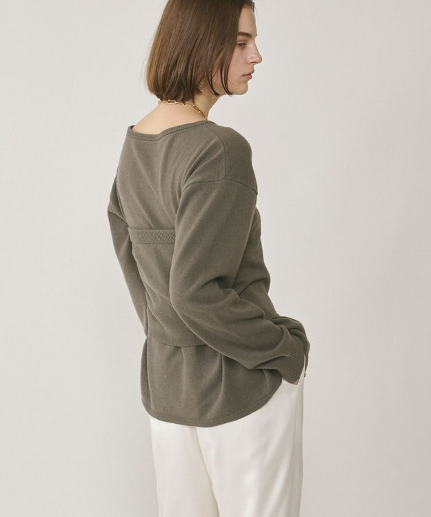 GRACE CONTINENTAL ウールベアニットトップ グレー