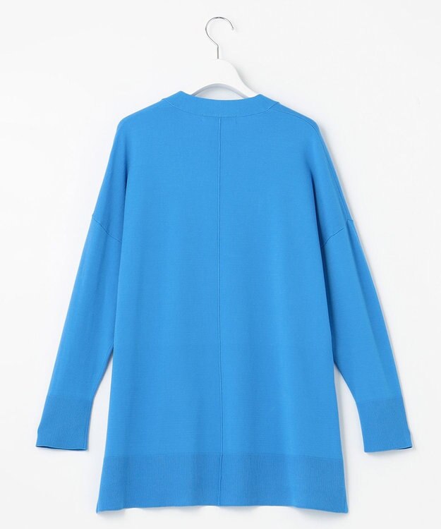 UNFILO 【抗菌防臭】スタイルアップニット NEW カーディガン ブルー