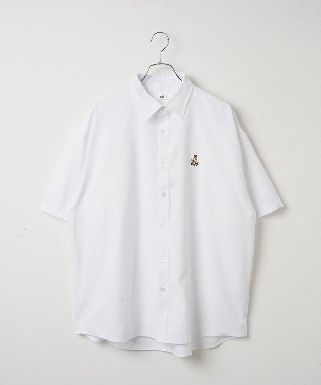 WEGO 【シワになりにくい】イージーケアオックスフォードワンポイントシャツ（S） ベージュ