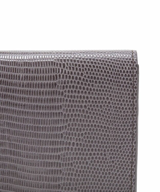 TOPKAPI 【TOPKAPI】イタリアンレザー リザード型押し 長財布 LUCIA ルチア ミディアムグレー