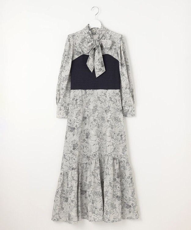 Feroux 【古畑星夏さん着用・3WAY】ビスチェコンビフラワープリント ワンピース スカイブルー系4