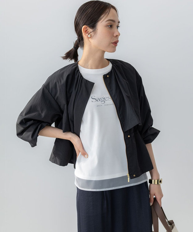 組曲 チュールロゴ Ｔシャツ アイボリー系