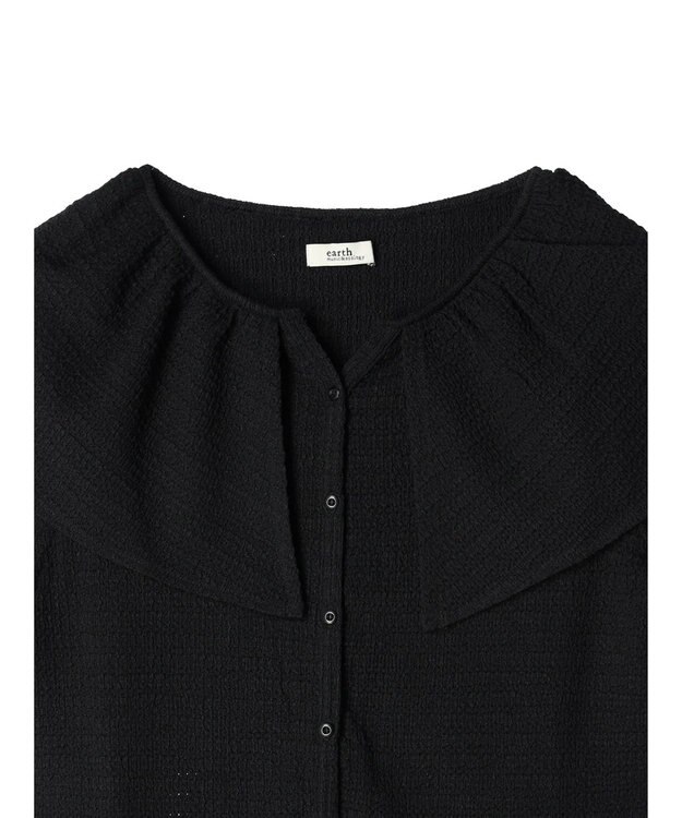 earth music&ecology ビッグカラーカットプルオーバー Black