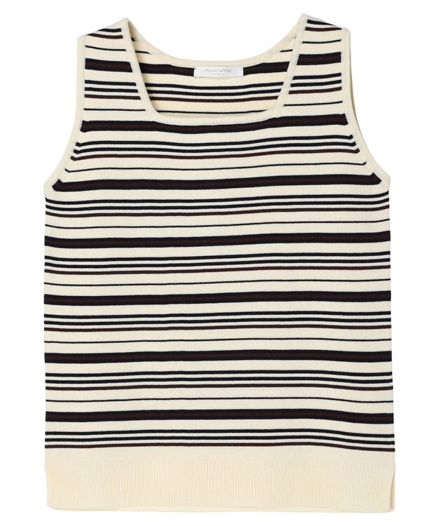 Green Parks スクエアネックニットタンクトップ Charcoal Gray