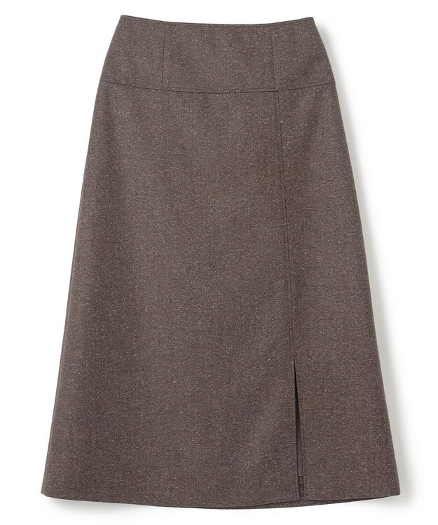 JOSEPH  ウールシルクネップ　ラップ風スカート Brown