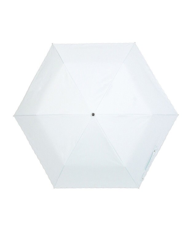 MOONBAT 【WEB限定/ 遮光率100％/遮熱/UV】POLO RALPH LAUREN（ポロ ラルフローレン）晴雨兼用日傘 ワンポイント ポロポニー ストライプ 折りたたみ傘 ペールスカイ