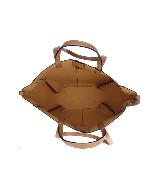 INTER-CHAUSSURES 【ANDREA CARDONE】センターシームレザーハンドバッグ オーク