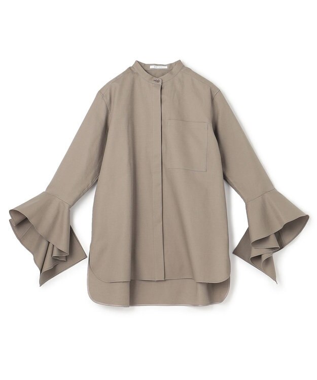 BEIGE， PERSIMMON / バンドカラーシャツ Slate