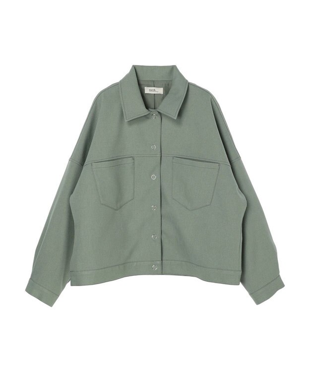 earth music&ecology ショート丈カバーオール Khaki