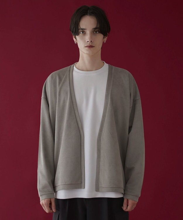 WEGO 【2点SET】フェイクスウェードアンサンブルカーディガン ベージュ