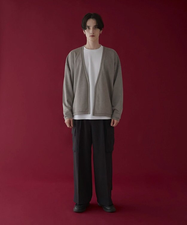 WEGO 【2点SET】フェイクスウェードアンサンブルカーディガン ベージュ