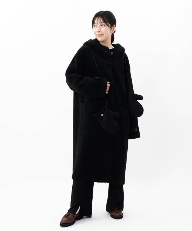 AURORA 【 Beaurance （ビューランス）】エコファーコート ブラック