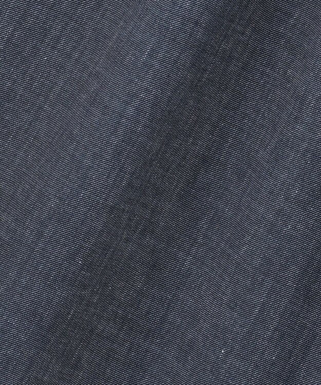 自由区 L 【セットアップ対応】ソフトリネンダンガリーワイド パンツ ネイビー