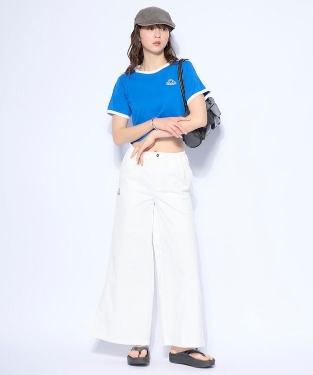 OP／FILA 【Kappa】チノワイドパンツ オフホワイト
