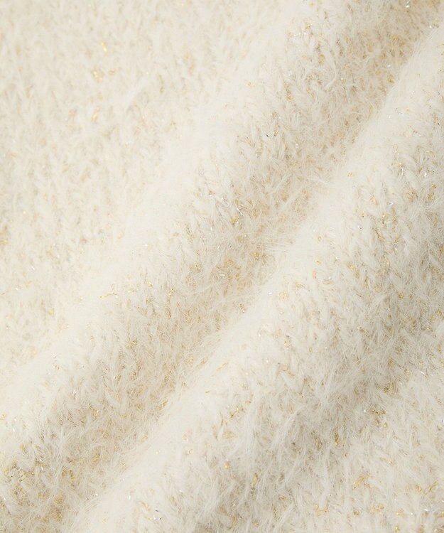 earth music&ecology ミックスカラーラメニットカーディガン Ivory