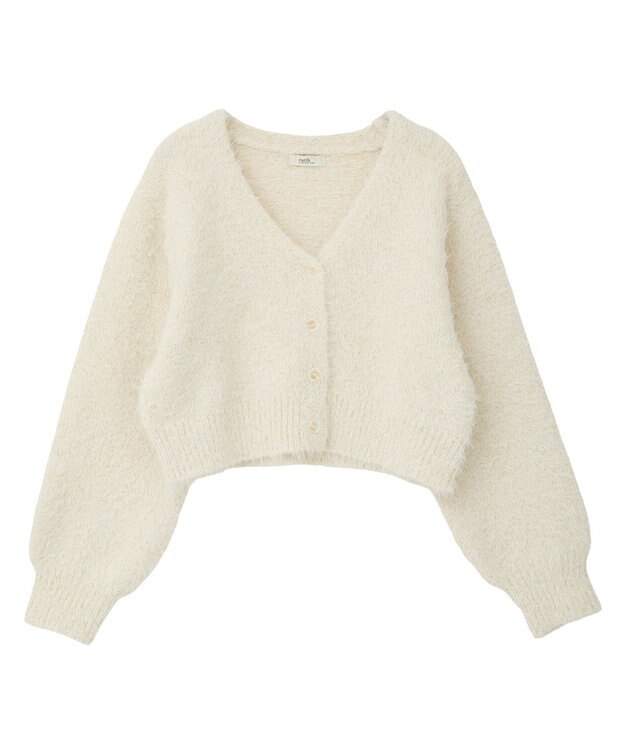 earth music&ecology ミックスカラーラメニットカーディガン Ivory