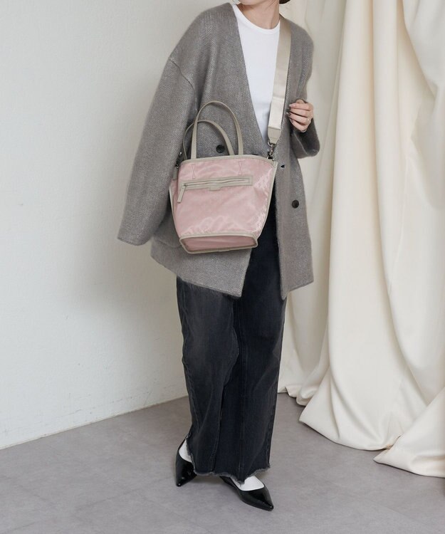 russet リバーシブル2wayトートバッグ(CE-1667) BeigePink