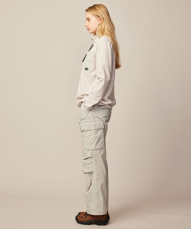 JOSEPH ABBOUD MOUNTAIN 【CREA掲載・レディースシルエット・ECO撥水/抗菌性/軽量】タスランワッシャー クライミングカーゴ パンツ ライトグレー系