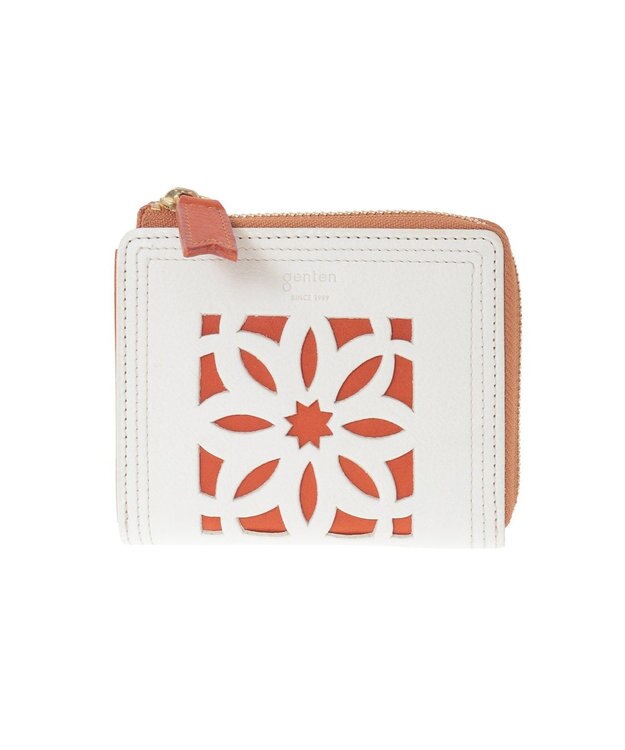 genten 【WEB限定復刻】コメットカットワーク ミニ財布 シロ