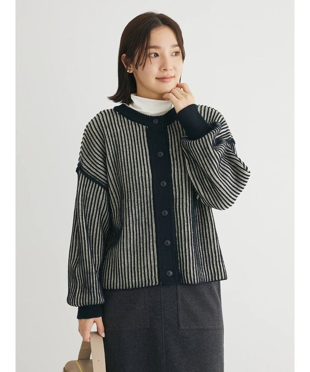 Green Parks ２ｗａｙ前後ニットプルオーバー Black