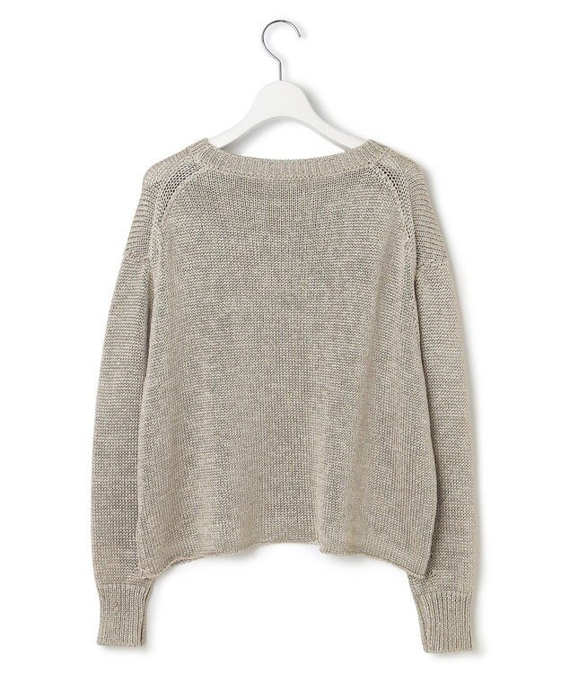 23区 S 【洗える】ブライトリリーヤーン クルーネック ニット ベージュ系