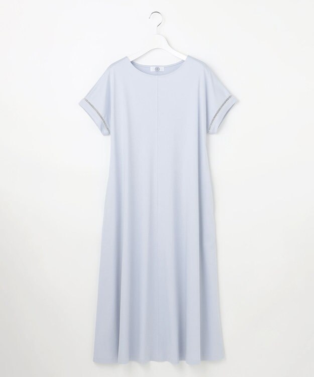J.PRESS LADIES L コットンスムース ワンピース サックスブルー系