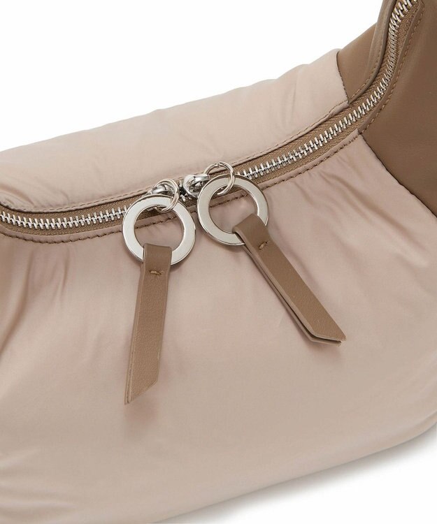 TOPKAPI 【TREASURE TOPKAPI】スムースレザー コンビ 2way ショルダー バッグ グレージュ