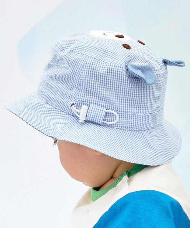 MIKI HOUSE HOT BISCUITS 【46-52cm】顔ドン クロッシェ(帽子) ブルー