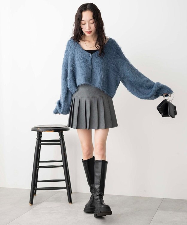 WEGO 【SCHOOL ITEM】プリーツスカパン グレー