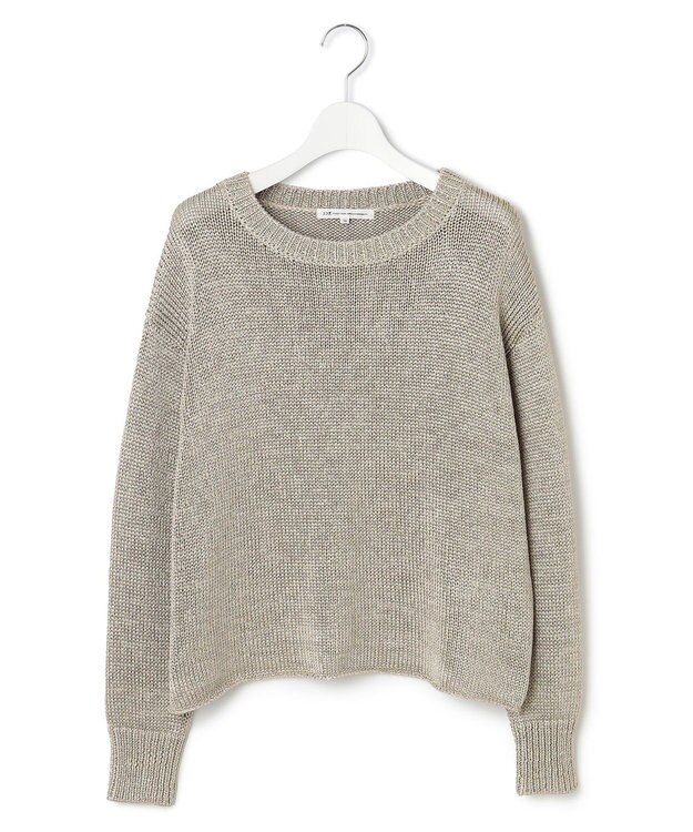 23区 S 【洗える】ブライトリリーヤーン クルーネック ニット ベージュ系