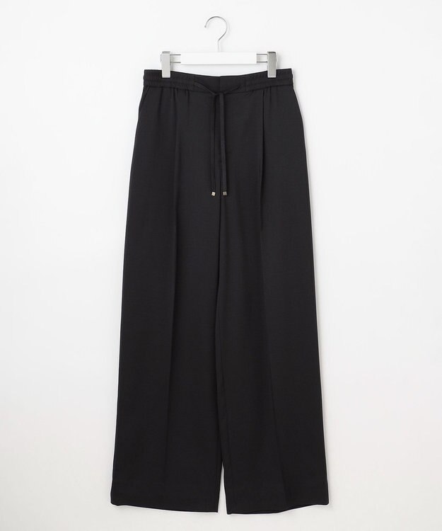 自由区 S 【カタログ掲載】ウールライクストレッチワイド パンツ ネイビー