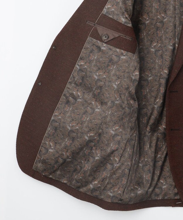 JOSEPH ABBOUD 【キングサイズ・軽量/ストレッチ/JAPANファブリック】 ミックス カラーツィード ジャケット ブラウン系