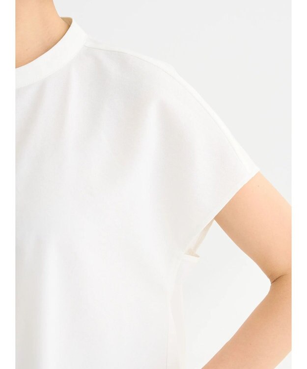 Green Parks 接触冷感　比翼ボタンチュニック Off White