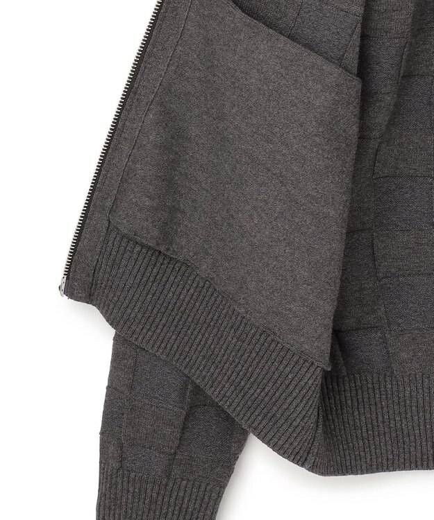 J.PRESS MEN 温かさと軽さの快適素材【ストレッチ / イージーケア】【FLEX YARN】リンクスフルジップ  ニットカーディガン グレー系