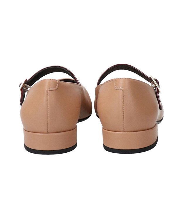 INTER-CHAUSSURES 【FABIO RUSCONI】スクエアトウワンストラップパンプス ベージュコンビ