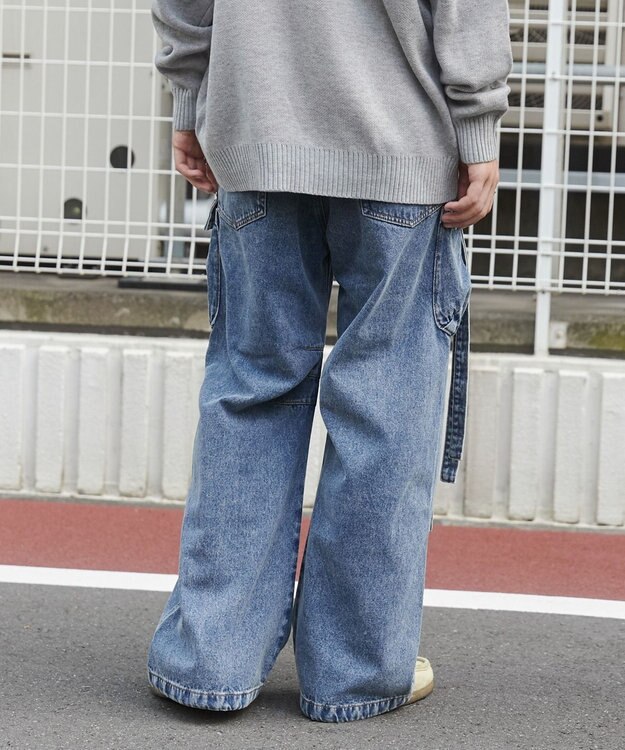 WEGO マルチポケットデニムパンツ デニム中濃加工色