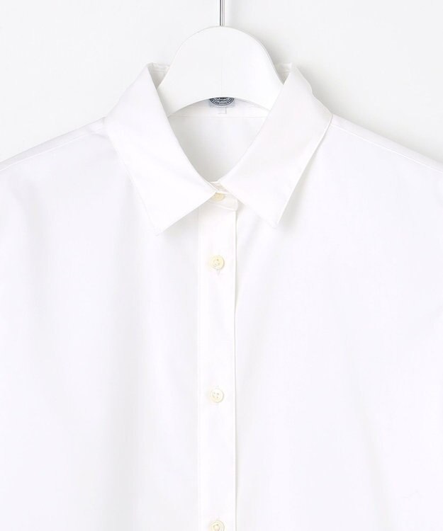 J.PRESS LADIES S 【洗える・抗菌防臭】100/2ホワイトブロード シャツカラー ブラウス ホワイト系