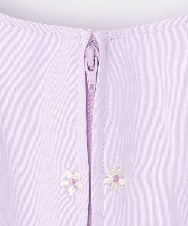 組曲 KIDS 【110-140cm】グログランアーチフラワー刺繍 ワンピース ラベンダー系7