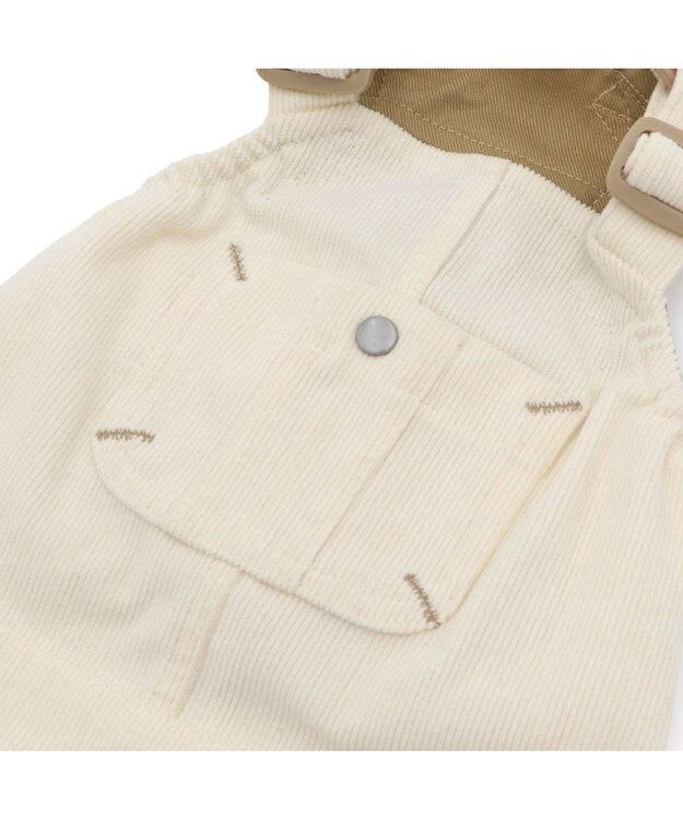 PET PARADISE ペットパラダイス コーデュロイ オーバーオール 小型犬 ホワイト