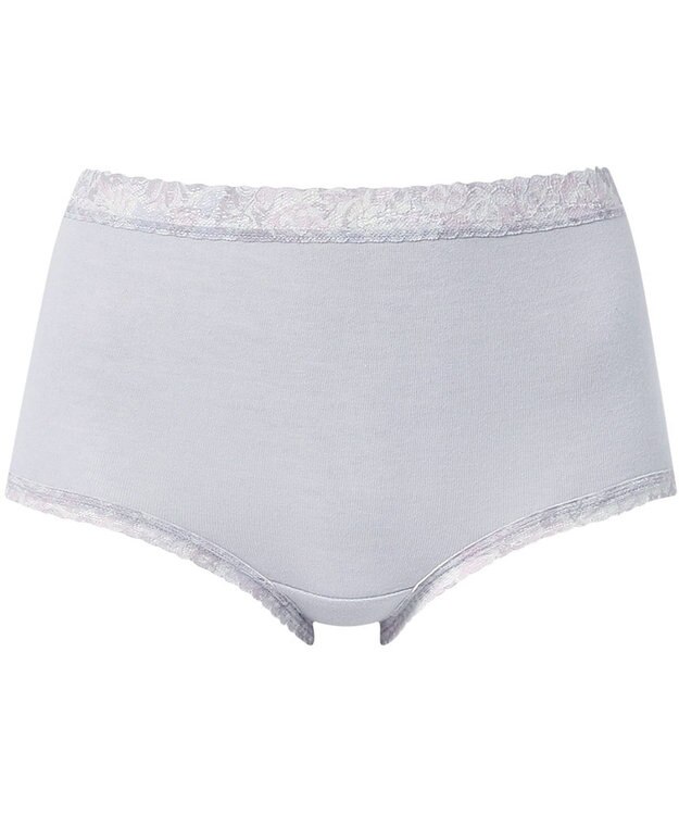 Wing ショーツ 綿混(身生地部) やさしい肌あたり 【デイリーフィット やわらかコットン】 はきこみ丈ふかめ EC3230 ウイング／ワコール チャコールグレー