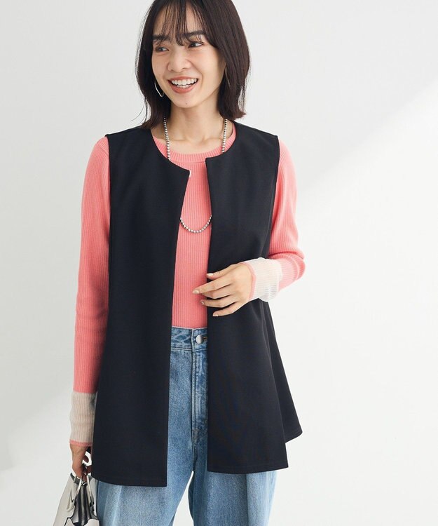 Green Parks きれいシルエットジレ Black