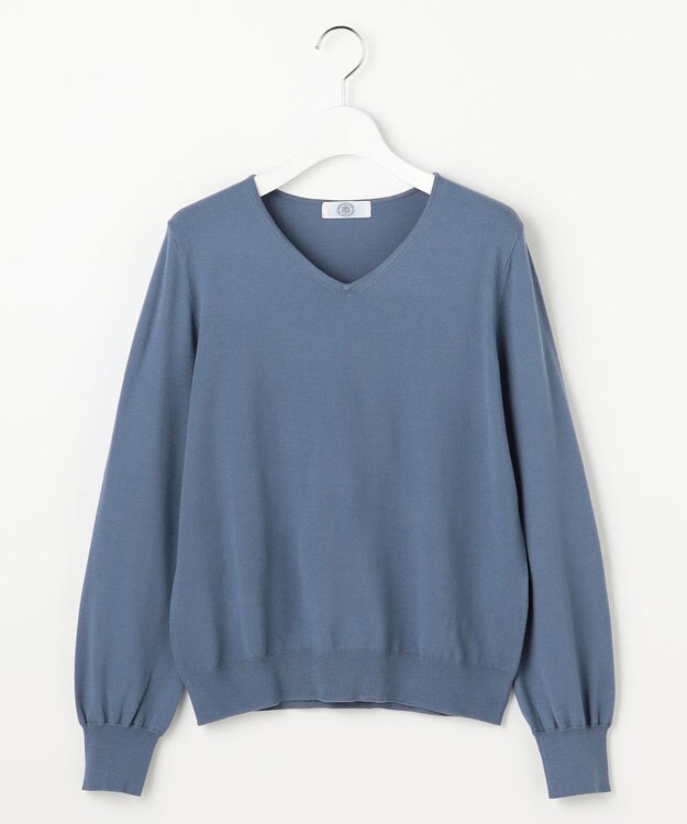 J.PRESS LADIES 【人気のため新色追加】PRINCE Vネック ニット ブルー系