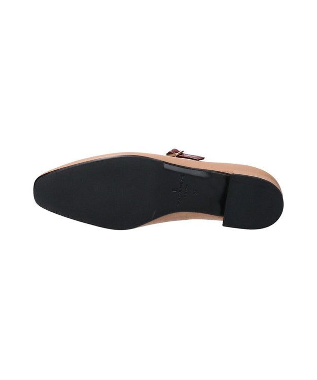 INTER-CHAUSSURES 【FABIO RUSCONI】スクエアトウワンストラップパンプス ベージュコンビ